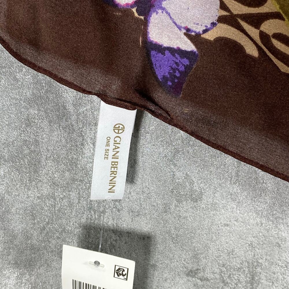 GIANI BERNINI Women's Berry Floral Loop Square Scarf SZ OS - Picture 4 of 6
